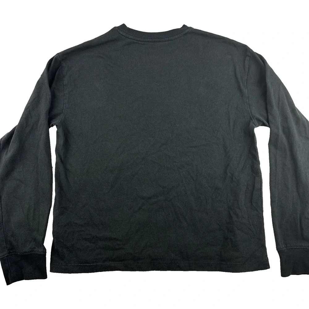 The North Face Long Sleeve T Shirt Medium Black Logo Graphic Outdoor Hiking